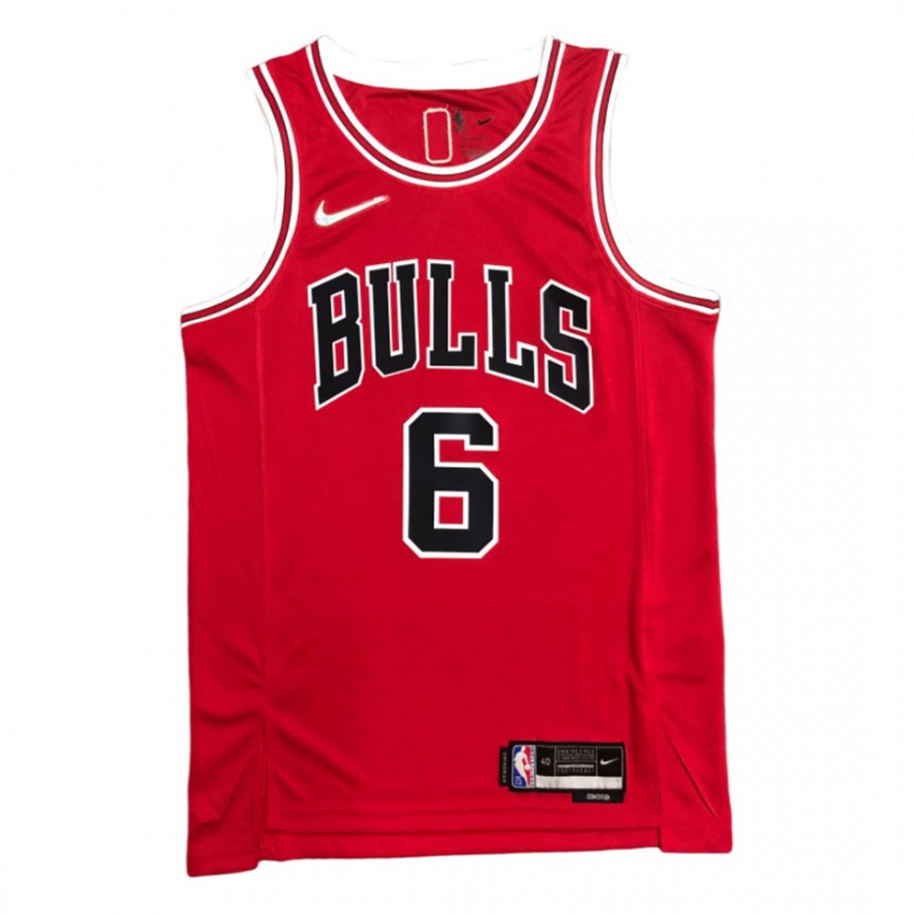 Men's Chicago Bulls Alex Caruso #6 Red 2021 Swingman Jersey - Icon Edition-Pro Kit Vault | Brand New 26/27 Sports Jerseys